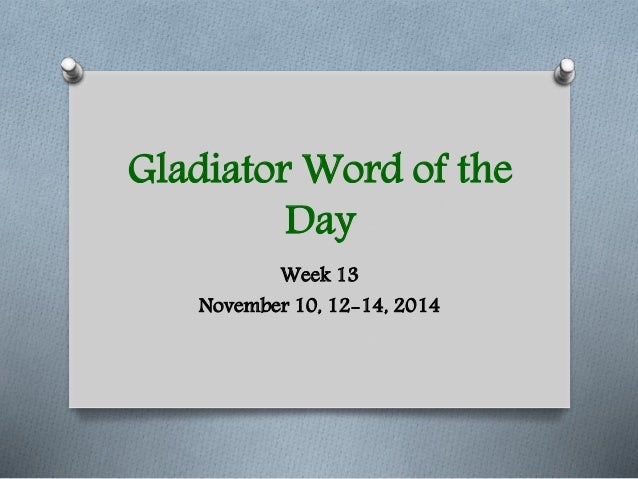 November 2014 Word Of The Day
