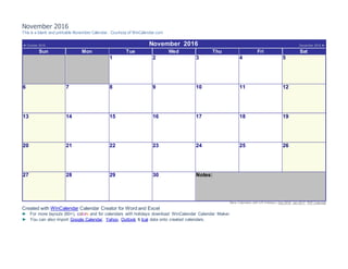 November 2016 BBall Calendar | PPT