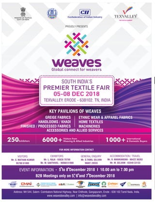 8 www.textilevaluechain.com November 2018
 