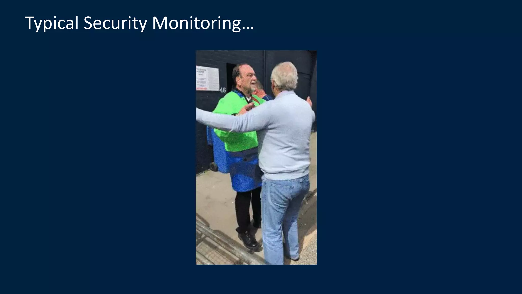 Typical Security Monitoring…
 