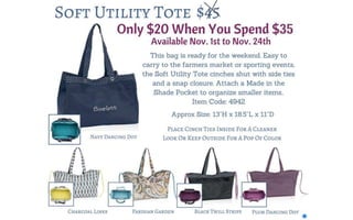 NEW - Soft Utility Tote Thirty One Gifts 