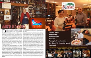 e nogastronomia
Luisa Pavesio

Arte e vino

D

a sempre – si sa – i grandi artisti e l‘enologia vanno a braccetto
insieme. Chi ha dimenticato le abbuffate, non solo letterare,
dei simbolisti francesi, e la sezione lirica, intitolata appunto,
Le Vin, da Les fleurs du mal di Charles Baudelaire?
“Un soir, l‘âme du vin chantait dans les bouteilles/Homme,
vers toi je pousse, ô cher déshérité/sous ma prison de verre et mes cires vermeilles/un chant plein de lumière et fraternité!”. Vino maledetto come il suo
poeta, ovviamente, ma infinitamente sedutttivo per la sua influenza sull‘ oblio
del dolore e l‘avvio di fraterne solidarietà conviviali fra gli uomini.
E, per venire in Italia, così, alla futurista, elogiava il prezioso nettare Filippo
Tommaso Marinetti :”Se il vino è bevanda di antichissime tradizioni, è tuttavia bevanda che si rinnova annualmente, bevanda dinamica, che contiene il
carburante-uomo e il carburante-motore”.
E via con le citazioni, infinite nel campo delle arti plastiche... Ma il ricordo
del poeta futurista è utile a gettare un ponte con la mostra - dodici opere,
dieci sculture luminose in perspex e due litografie – di Marco Lodola, iniziatore del Nuovo Futurismo, presso l‘Enoteca Ricci di Pegli. La piccola
ma azzeccatissima esposizione porta lo scherzoso titolo “In Mino Veritas”,
allusivo al diminutivo di Giacomo Ricci, proprietario della gloriosa Enoteca
e al secolare proverbio sul vino.
L‘opera di Marco Lodola è impossibile da riassumere in poche righe. Per
dare una fuggevole impressione del prestigio internazionale dell‘artista – che
ha esposto un po‘ dovunque nel mondo con immutato successo, dalla Cina
agli Stati Uniti, dalla Quadriennale di Roma alla Biennale di Montecarlo, e
le cui sculture sono state collocate a Piazza Navona come a Palermo e a Città
del Messico – ci limitiamo qui a citare l‘esposizione del 2001, a cura della
Fondazione Bevilacqua La Masa, su “Futurismi a Venezia” con opere dei soli
Lodola e di Depero.
Ricci è invece vinaio di antica tradizione. Mi racconta che la sua famiglia,
arrivata dal Piemonte a Genova nel 1932, è stata prima importatrice di vini
piemontesi, poi produttrice in proprio. Oggi che l‘Enoteca festeggia i suoi
ottant‘anni di attività, Ricci può guardare alla propria storia personale e famigliare con il giusto orgoglio di chi ha creato anche un luogo dove il vino si
fa cultura, uno stare insieme fra spiriti eletti – la sua Enoteca è frequentata fra
48 INEWS

gli altri da Renzo Piano, Gino Paoli, e fu particolarmente amata, fra gli altri
,dal cantautore Bruno Lauzi – nella coscienza dei valori antichi della terra e
delle tradizioni.
Galeotto dello storico incontro fra Lodola artista del pennello e Ricci maestro
enologo – complice la disponibilità di Lodola a uno sperimentale ritorno a
riti antichi in luoghi inconsueti - è stato Luciano Caprile, critico d‘arte pegliese, approdato, da sempre narratore degli eventi d‘arte per giornali come Il
Lavoro, la Gazzetta del Popolo di Torino, il Mattino di Napoli, fino al Secolo
XIX e al Corriere del Ticino, ma anche amico personale di artisti prestigiosi,
di cui ha curato mostre e su cui ha scritto saggi – ricordiamo solo i suoi testi
su Pomodoro, Nespolo, Baj, Botero fra gli altri, e l‘ organizzazione di mostre
epocali quali quelle di Carrà a Palazzo Rosso, di Guttuso a Savona e Genova,
così come di Nespolo a Villa Croce, di Baj a Lerici e di Pomodoro ancora a
Finalborgo, ma l‘elenco potrebbe essere ben più lungo. Caprile, dicevamo,  
ha individuato nell‘enoteca dell‘amico Ricci un luogo ideale e provocatorio
per le colorate e ipercontemporanee sculture luminose di Lodola, che qui appare immerso in un divertito avvicinamento ai linguaggi estroversi e smaliziati della pop art di Warhol e di Roy Lichtenstein.
Così, quando entriamo nell‘Enoteca, veniano accolti dal bacio rossoblu, dal
bugs bunny azzurro, rosso e blu, dalla ballerina in riposo, e poi la navicella glialla e rossa, l‘allampanato chitarrista rock e la motocicletta lanciata a
tutto gas, che dondolano sul soffitto e o scintillano dalle pareti e, illuminati
dall‘interno, trasformano lo spazio antico di legni di botti e vetri di pregiate
bottiglie polverose in un‘ipermoderna stazione di accecanti luci artificiali e
multicolori.
In qualità di pegliese, vorrei formulare un grazie a Ricci, che è intenzionato a
ripetere prossimamente – sponsor permettendo – questo piccolo mracolo espositivo con i grandi Nespolo e Baj. E un grazie anche a Luciano Caprile, senza il cui prezioso apporto di competenze e amicizie l‘iniziativa non avrebbe
potuto essere concepita né realizzata. Una mostra così prestigiosa a Pegli non
si era mai vista, e sì che la delegazione avrebbe necessità di iniziative come
questa, intese a valorizzare la bellezza e il prestigio dei suoi parchi e musei,
ancora intatta ma perennemente minacciata dall‘incuria e dalla richiesta di
spazi da parte di una Genova non sempre madre, ma più spesso matrigna.

•	Forno a legna
•	Bowling Bar
•	Sala banchetti
•	Terrazza
•	Parco giochi per bambini
• Sky Sport  TV 2 monitor grandi
•	Parcheggi

Il prossimo anno festeggeremo il 20esimo anno di attività

Glattalstrasse 182, CH - 8153 Rümlang - Tel. 044 817 21 30 - E-Mail: info@sorriso.ch
Martedi - Domenica : 10:00 - 14:30 17:30 - 24:00

INEWS 49

 