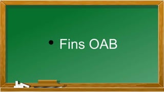• Fins OAB
 