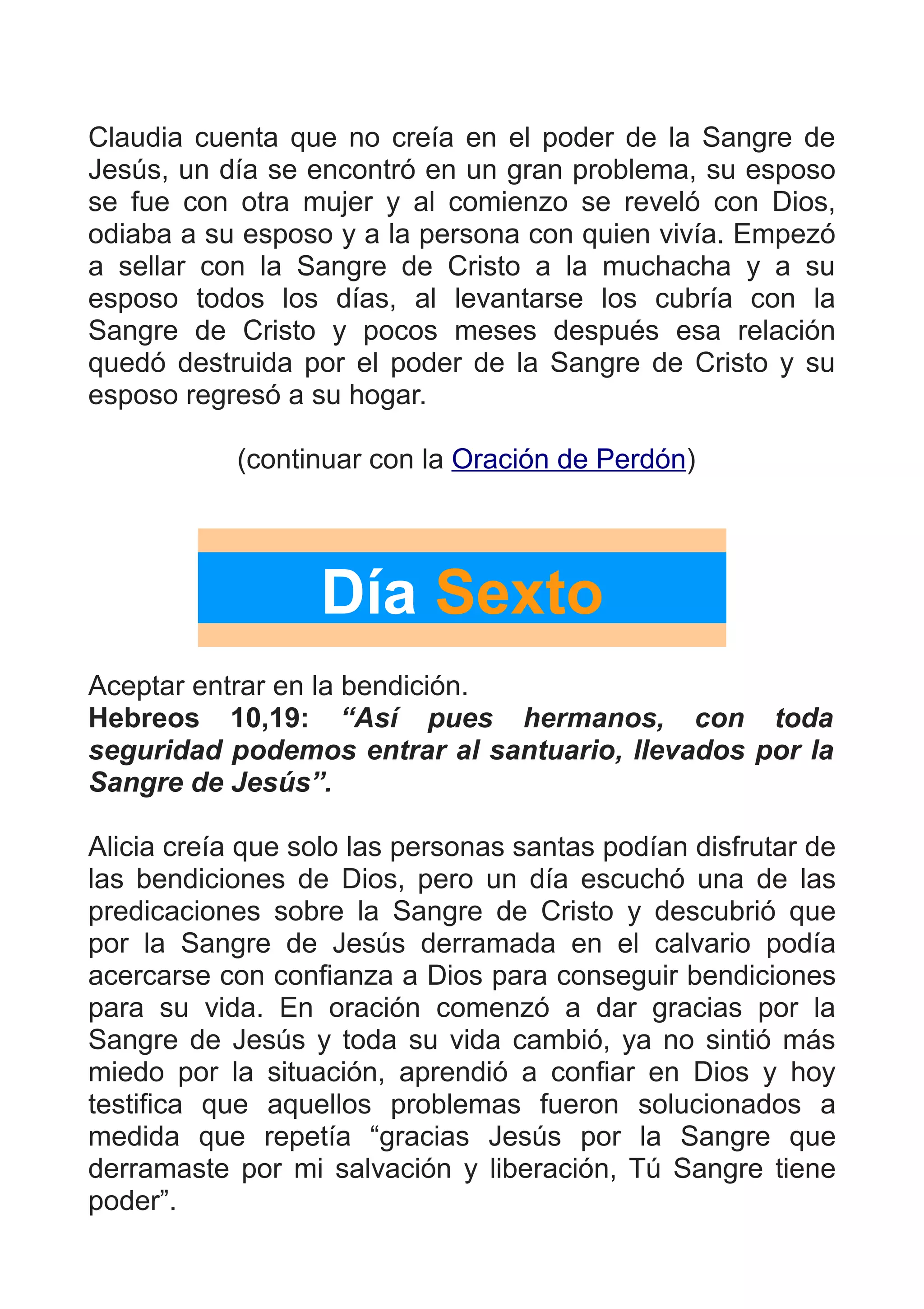 Novena a la Preciosa Sangre de Cristo | PDF