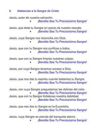 Novena a la Preciosa Sangre de Cristo | PDF