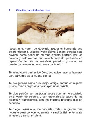 Novena a la Preciosa Sangre de Cristo | PDF