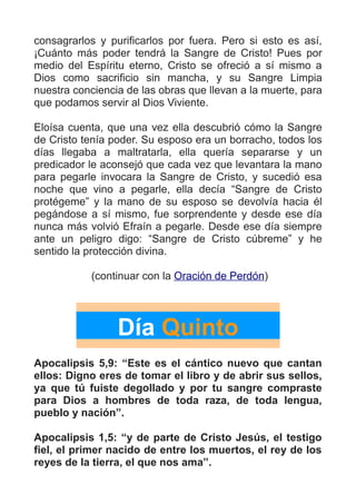 Novena a la Preciosa Sangre de Cristo | PDF