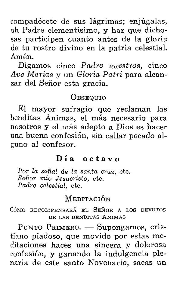 Novena en sufragio de las benditas animas del purgatorio