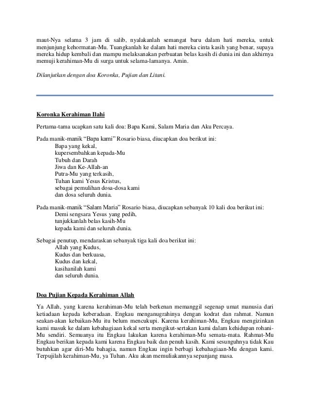 NOVENA KERAHIMAN ILAHI