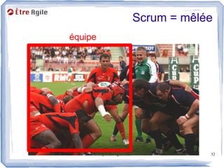 Scrum = mêlée
équipe




         http://etre-agile.com               52
 