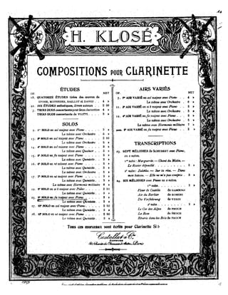 Noveno solo de Klosé.Clarinete y Piano