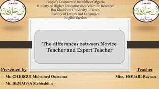 Novice and expert teacher | PPTX