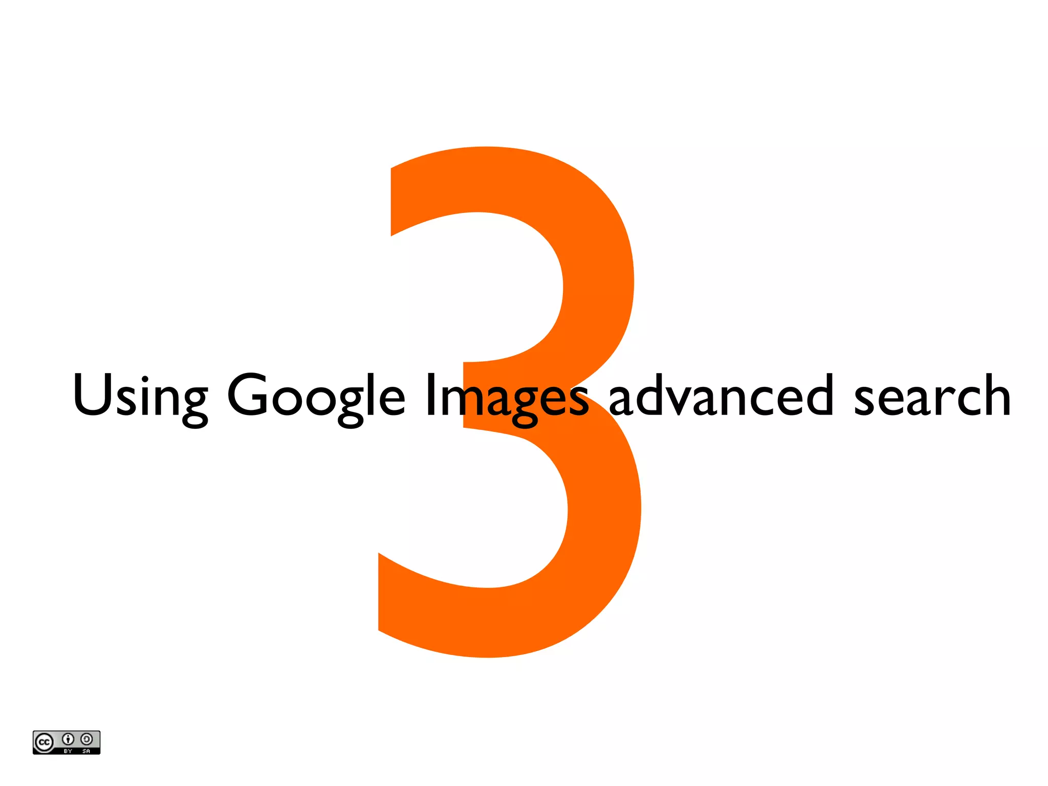 3 Using Google Images advanced search 