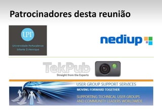 DownloadDownload do código-fonte das demonstraçõesdestaapresentação:http://netponto.codeplex.com/releases/view/42778#DownloadId=113396