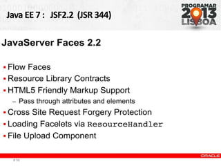 Java EE 7 : JSF2.2 (JSR 344)
# 56
 