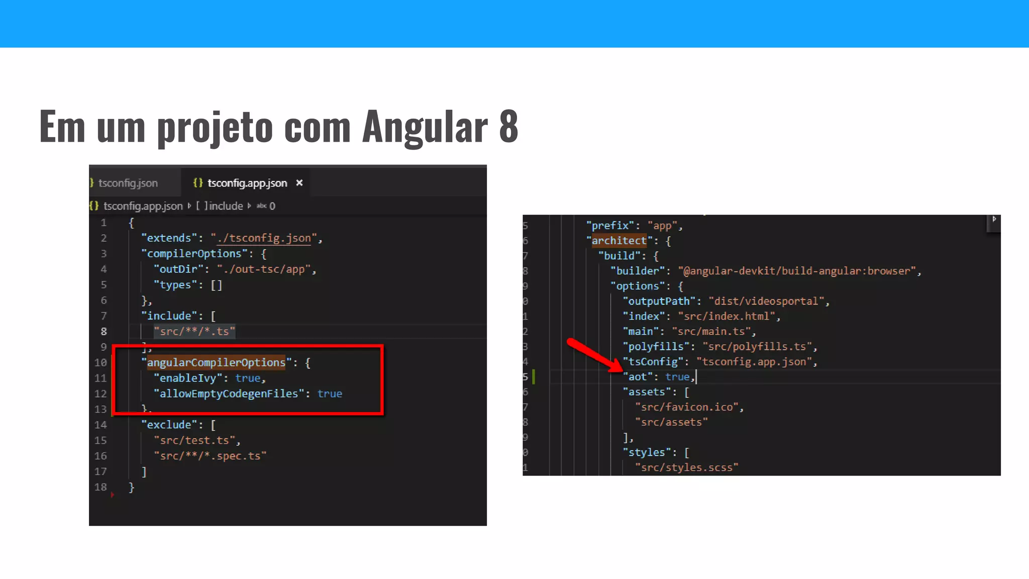 Em um projeto com Angular 8
 