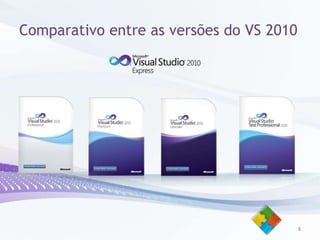 Comparativo entre as versões do VS 20105