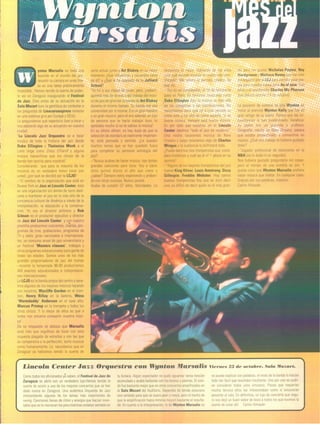 Revista Linacero. Noviembre mes del jazz en Zaragoza. Wynton Marsalis y otros