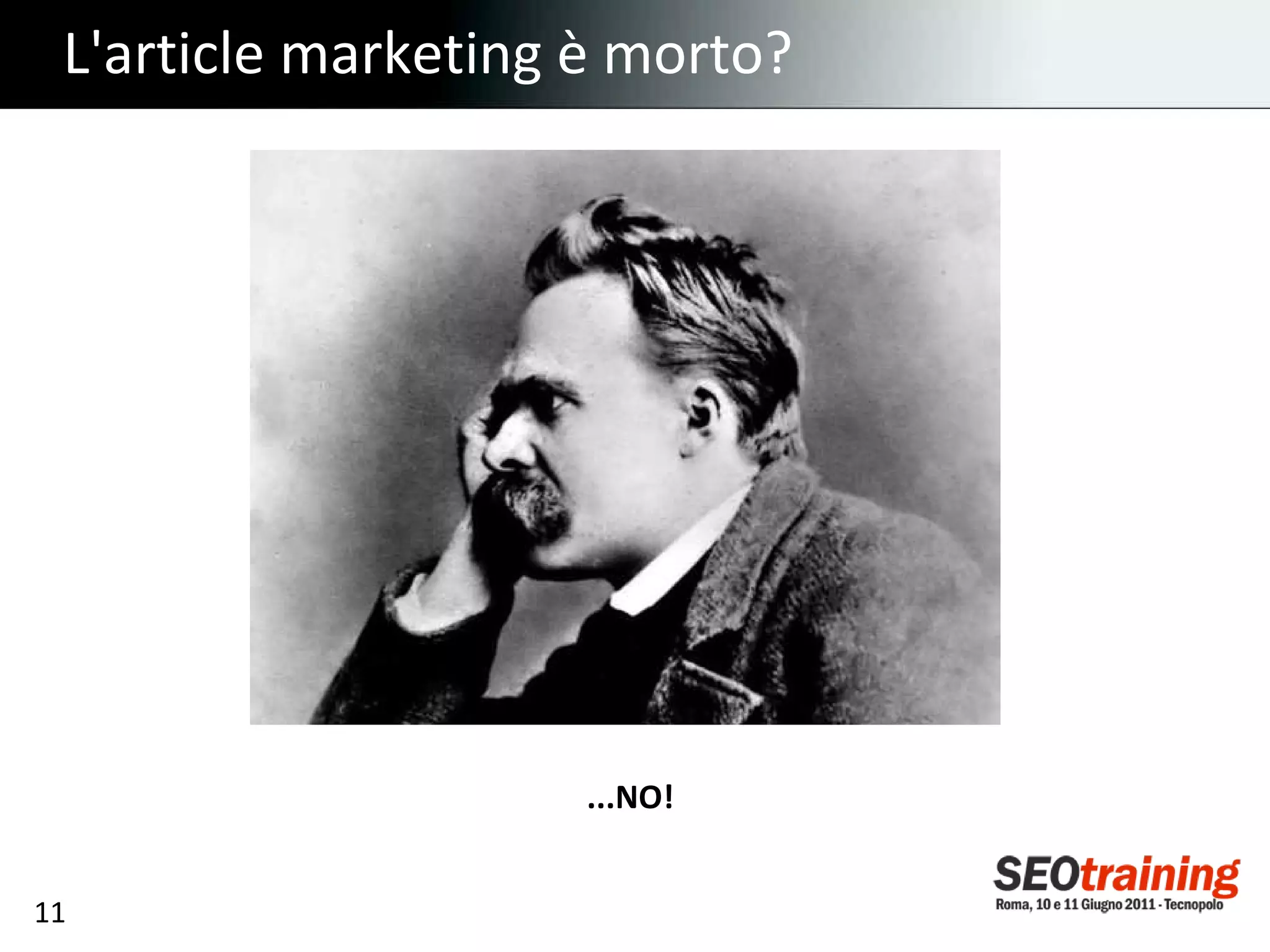 L'article marketing è morto? ...NO! 