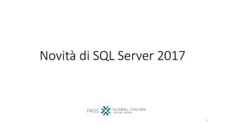 Novità di SQL Server 2017 | PDF