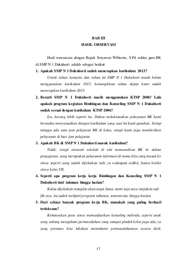 Laporan Observasi Bk