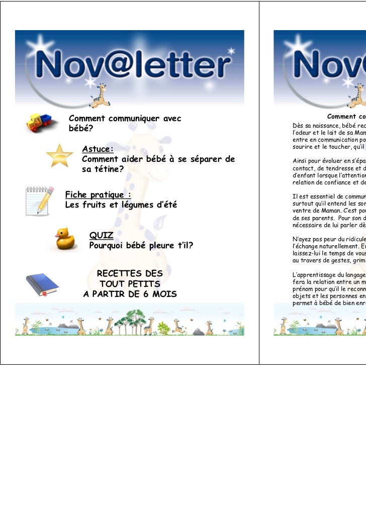 Nov Letter 6 La Newsletter De Novalac Juin 10