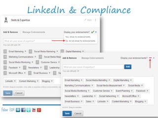 LinkedIn & Compliance

Follow E2M:

 