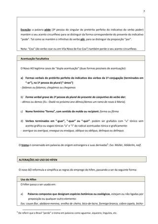 Novo acordo ortográfico sebenta de apoio | PDF