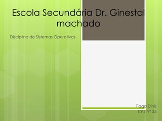 Escola Secundária Dr. Ginestal 
machado 
Disciplina de Sistemas Operativos 
Tiago Dinis 
10ºJ Nº 25 
 