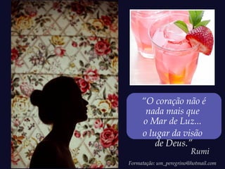 “O coração não é
      nada mais que
     o Mar de Luz...
     o lugar da visão
         de Deus.”
                         Rumi
Formatação: um_peregrino@hotmail.com
 