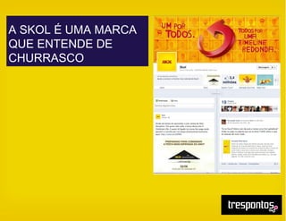 A SKOL É UMA MARCA
QUE ENTENDE DE
CHURRASCO
 