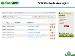 Pré-requisitos de uma reclamação:O reclamante precisa ser cliente