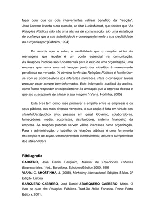 Conceitos das Relações Públicas