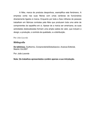 Globalização Comercial e Financeira