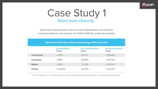 Select oven cleaning
Case Study 1
 