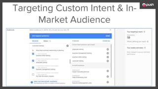 Targeting Custom Intent & In-
Market Audience
 