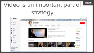 Video is an important part of
strategy
 