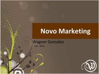Novo Marketing
Wagner Gonsalez
Fev. - 2011




                       1
 