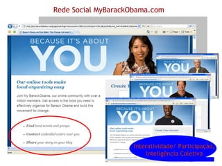 Rede Social MyBarackObama.com   Interatividade/ Participação, Inteligência Coletiva 