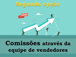 Comissões através da
equipe de vendedores
 
