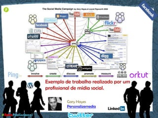 Éencarregado dos planos voltado para as mídias sociais como Orkut, facebook, twitter, youtube, blogs, Wikipédia, last.fm, fóruns, groupse etc.  