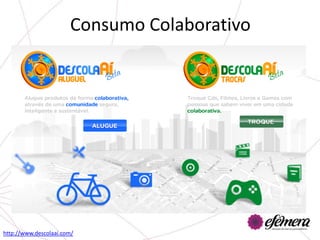 Consumo Colaborativo




http://www.descolaai.com/
 