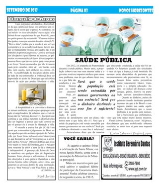 Jornal Novos horizontes  - setembro 2013