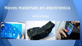 ➔Grafeno
Novos materiais en electrónica
12
 