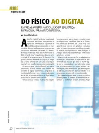 Novos riscos do físico ao digita revista security brasil - edição 168 março-abril 2017