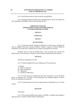 02 SUPLEMENTO NORMATIVO Nº G 1.0.00.009
29 DE FEVEREIRO DE 2016
__________________________________________________________...