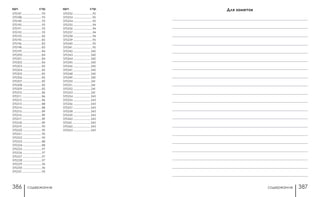 содержание содержание386 387
Для заметокарт. стр. арт. стр. арт. стр.
370187......................... 93
370188......................... 93
370189......................... 93
370190......................... 93
370191......................... 93
370192......................... 93
370193......................... 82
370195......................... 83
370196......................... 83
370198......................... 83
370199......................... 84
370200........................ 84
370201......................... 84
370202........................ 84
370203........................ 85
370204........................ 85
370205........................ 85
370206........................ 85
370207........................ 82
370208........................ 82
370209........................ 82
370210......................... 86
370211......................... 86
370212......................... 86
370213......................... 88
370214......................... 88
370215......................... 89
370216......................... 89
370217......................... 89
370218......................... 89
370219......................... 90
370220........................ 90
370221......................... 90
370222........................ 90
370223........................ 88
370224........................ 88
370225.........................97
370226.........................97
370227.........................97
370228.........................97
370229.........................96
370230.........................96
370231..........................95
370232.........................95
370233.........................95
370234.........................95
370235.........................94
370236.........................94
370237..........................94
370238.........................94
370239.........................95
370240.........................95
370241..........................95
370242....................... 240
370243...................... 240
370244...................... 240
370245...................... 240
370246...................... 240
370247....................... 240
370248...................... 240
370249....................... 240
370250.......................241
370251........................241
370252.......................241
370253.......................241
370254...................... 243
370255...................... 243
370256...................... 243
370257...................... 243
370258...................... 243
370259...................... 243
370260...................... 243
370261....................... 243
370262....................... 243
370263...................... 243
 