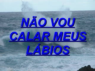 NÃO VOU CALAR MEUS LÁBIOS 