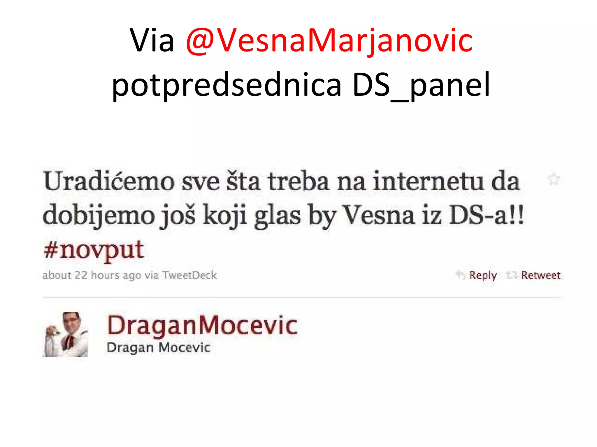 Via  @VesnaMarjanovic  potpredsednica DS_panel 