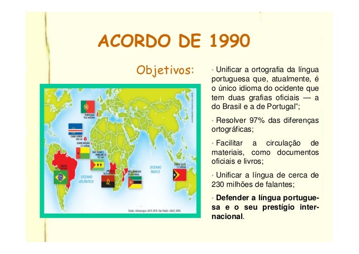 Acordo Ortográfico Da Língua Portuguesa 1990